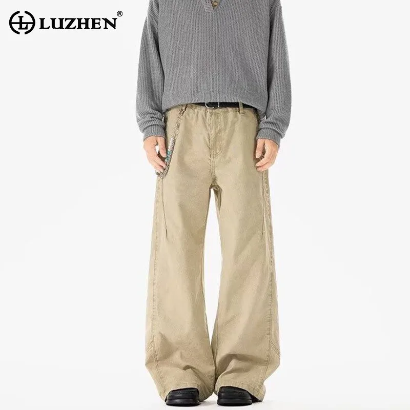 LUZHEN Fashion Korean Solid Color Simple Straight Casual Pants Men's 2025 New High Quality Loose Wide Leg Cargo Trousers JY3899
LUZHEN Fashion Korean Solid Color Simple Straight Casual Pants Men's 2025 New High Quality Loose Wide Leg Cargo Trousers JY3899