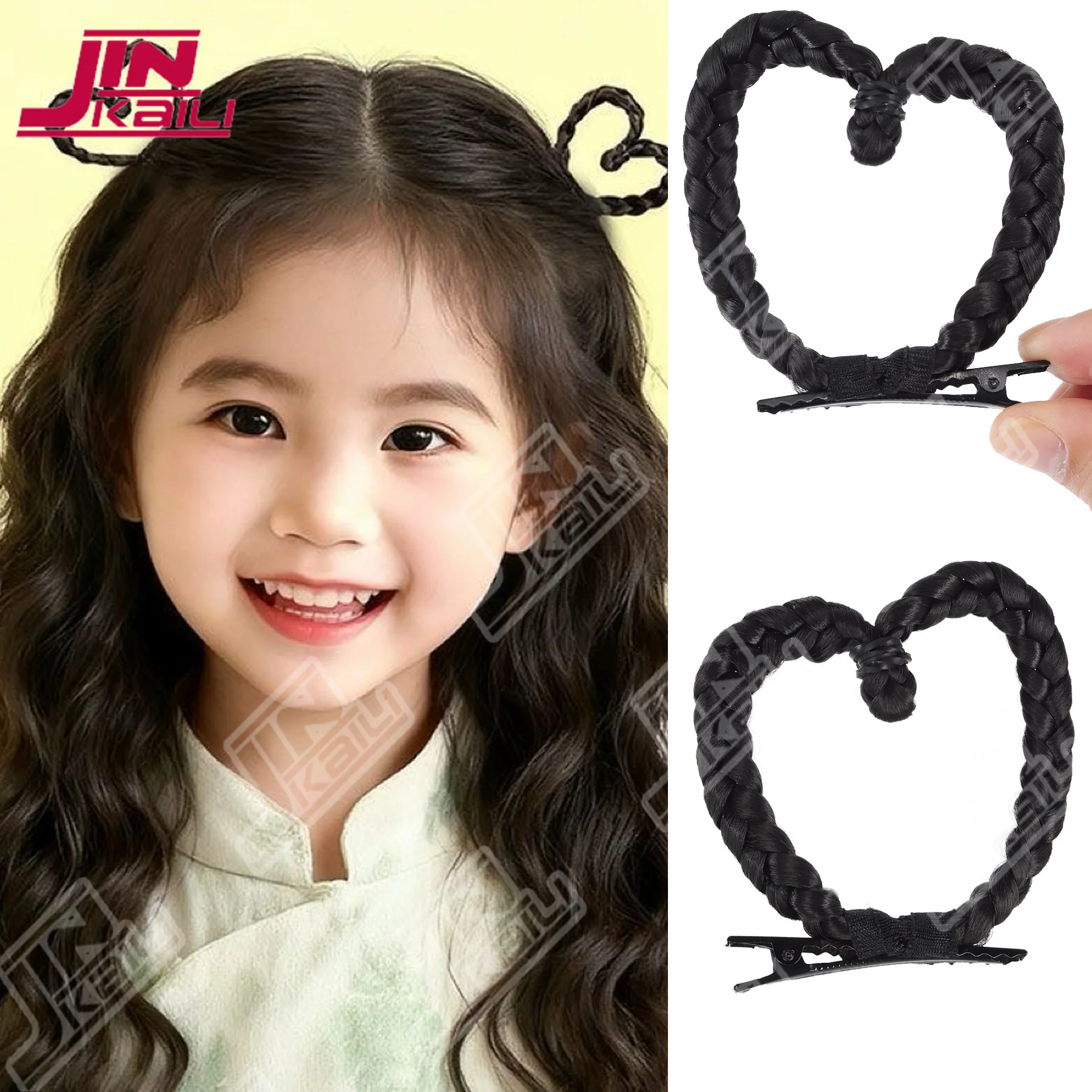 JKL детский парик Hanfu, плетеная заколка для волос в форме сердца, повседневная боковая галстук для девочек, милая заколка для волос в форме сердца, плетеный аксессуар для волос
JKL детский парик Hanfu, плетеная заколка для волос в форме сердца, повседневная боковая галстук для девочек, милая заколка для волос в форме сердца, плетеный аксессуар для волос