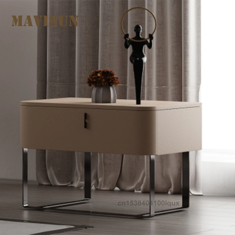 Italian Minimalist Style Bedroom Table With Drawer Solid Wood Frame Leather Surface Rock Slab Tabletop Rectangular Bedside Table
Italian Minimalist Style Bedroom Table With Drawer Solid Wood Frame Leather Surface Rock Slab Tabletop Rectangular Bedside Table