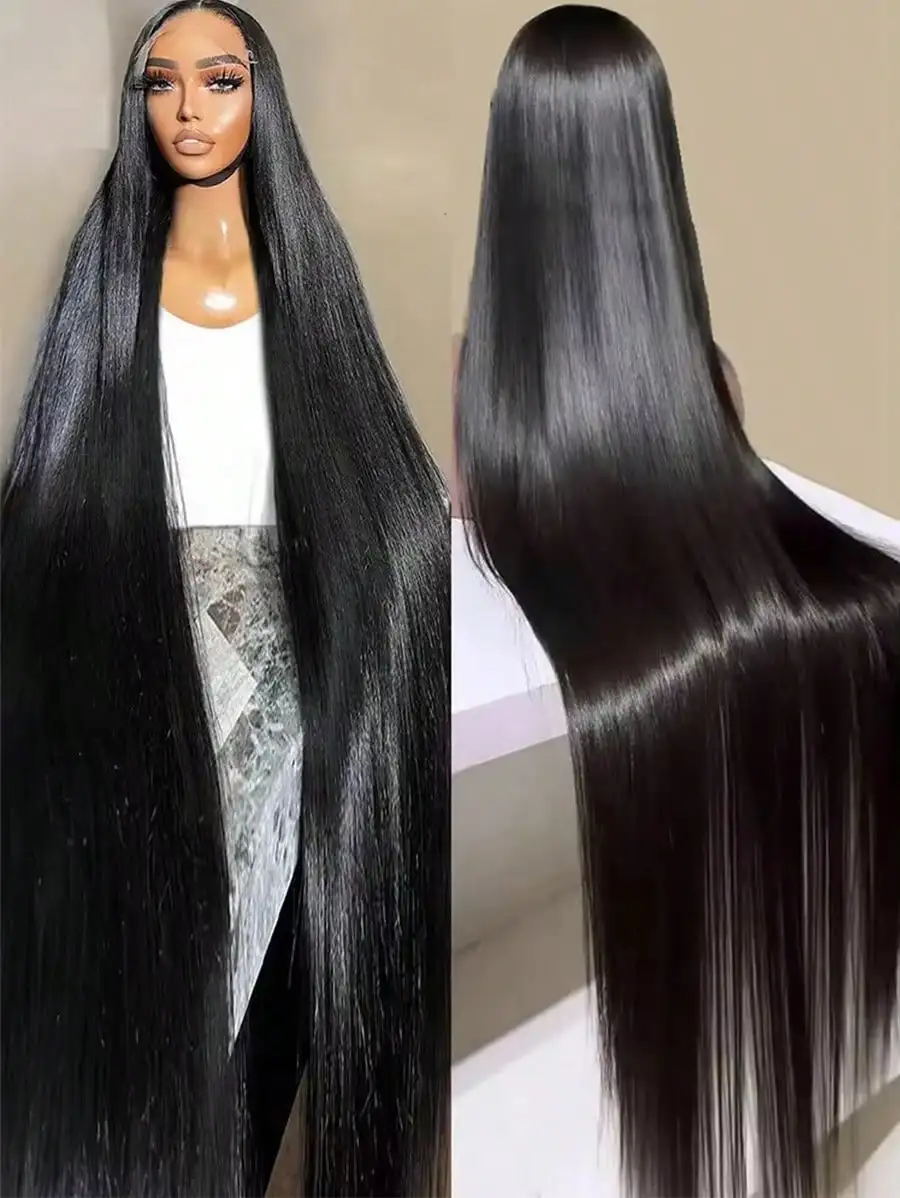 13x6 Lace Front Wigs Human Hair For Women 180% Density HD Transparent 16-34 Inch Straight Lace Front Wigs Human Hair Pre Plucked HD Lace Frontal Wigs Natural Black Color Designed specifically for black women
13x6 Lace Front Wigs Human Hair For Women 180% Density HD Transparent 16-34 Inch Straight Lace Front Wigs Human Hair Pre Plucked HD Lace Frontal Wigs Natural Black Color Designed specifically for black women