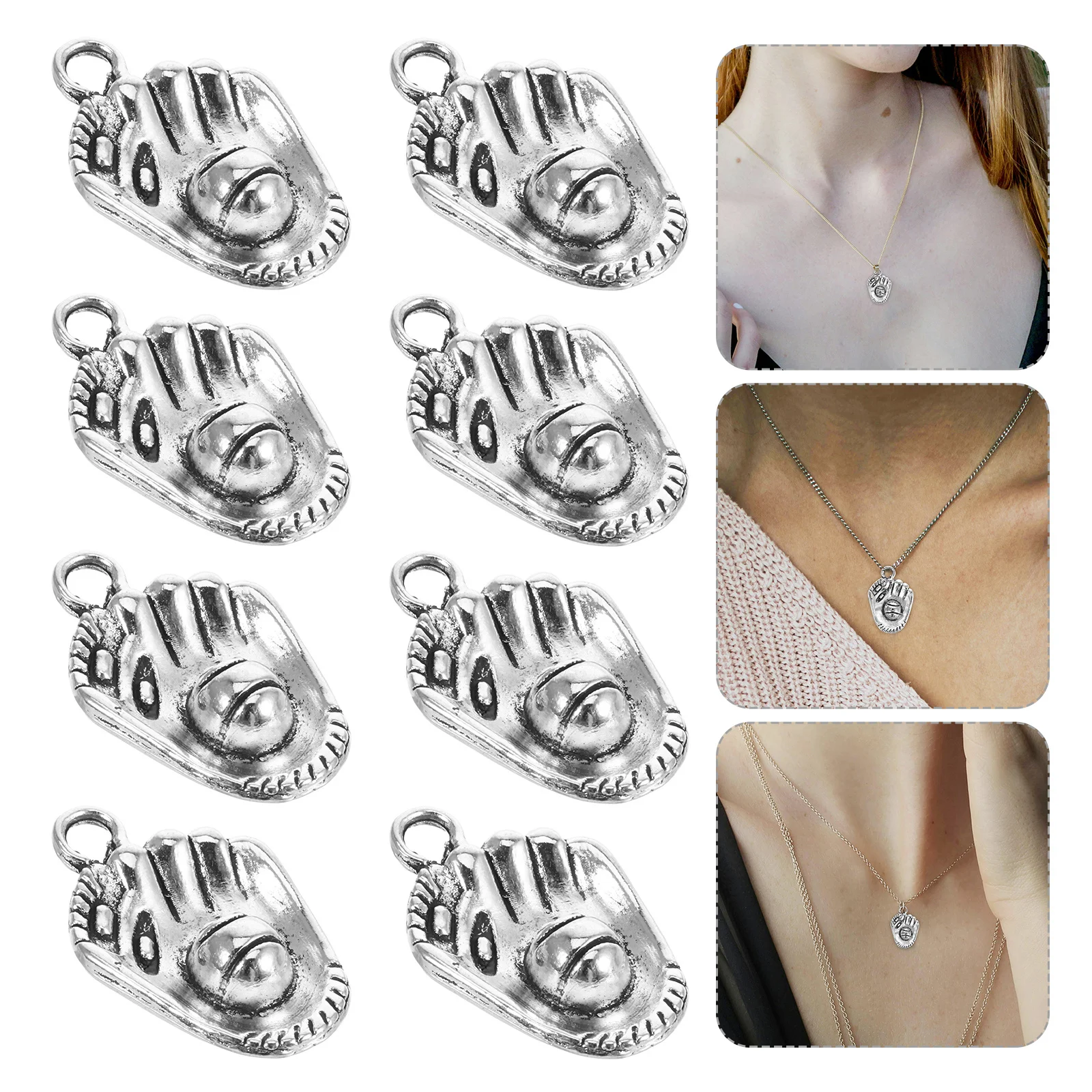 20Pcs Baseball Glove Pendants DIY Charm Necklace Bracelet Keychain Alloy Craftsmanship Unique Gifts Catchers Mitt Pendant
20Pcs Baseball Glove Pendants DIY Charm Necklace Bracelet Keychain Alloy Craftsmanship Unique Gifts Catchers Mitt Pendant