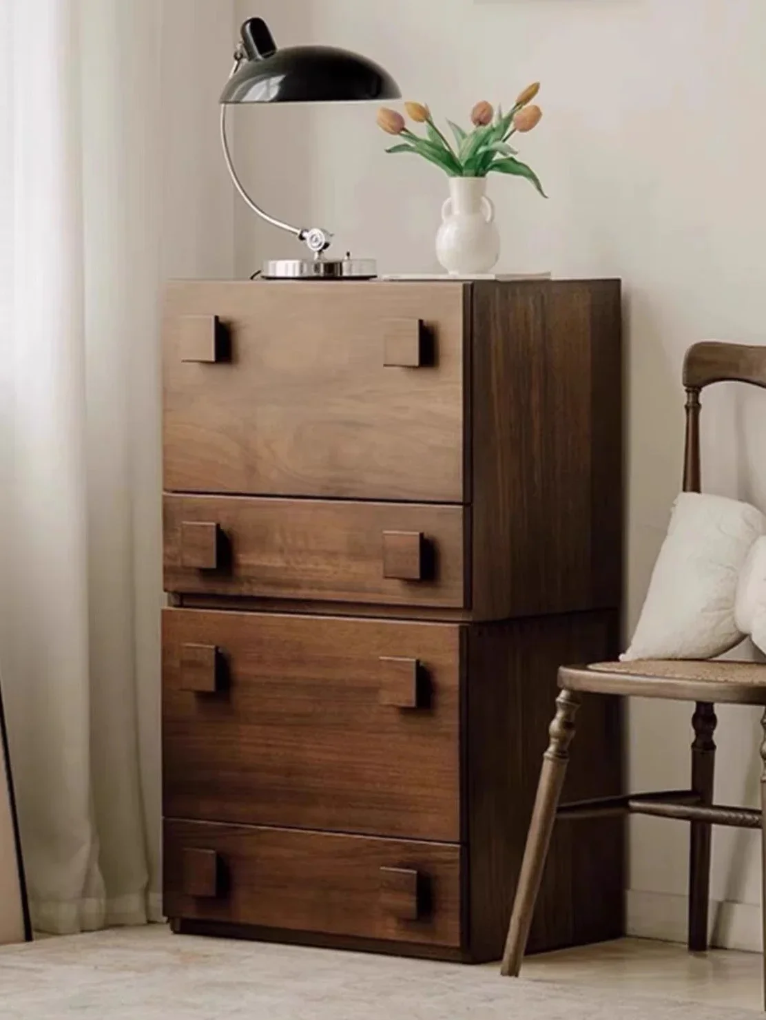 Solid Wood Mid-Ancient Chest of Drawers Combined TV Cabinet Bedroom Bedside Table Living Room Storage Sofa Side Cabinet
Solid Wood Mid-Ancient Chest of Drawers Combined TV Cabinet Bedroom Bedside Table Living Room Storage Sofa Side Cabinet