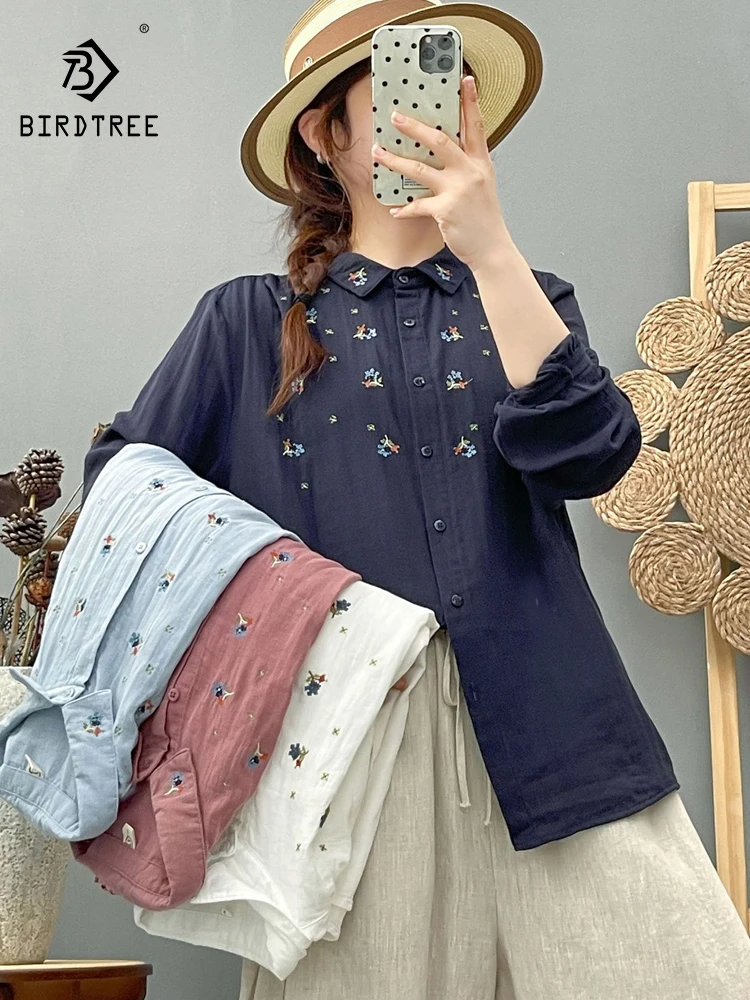 New 2026 Spring Women Cotton Yarn Long Sleeve Shirt, Turn-down Collar Embroidery, Mori Girl Fashion Sweet Loose Blouse T62129CC
New 2026 Spring Women Cotton Yarn Long Sleeve Shirt, Turn-down Collar Embroidery, Mori Girl Fashion Sweet Loose Blouse T62129CC