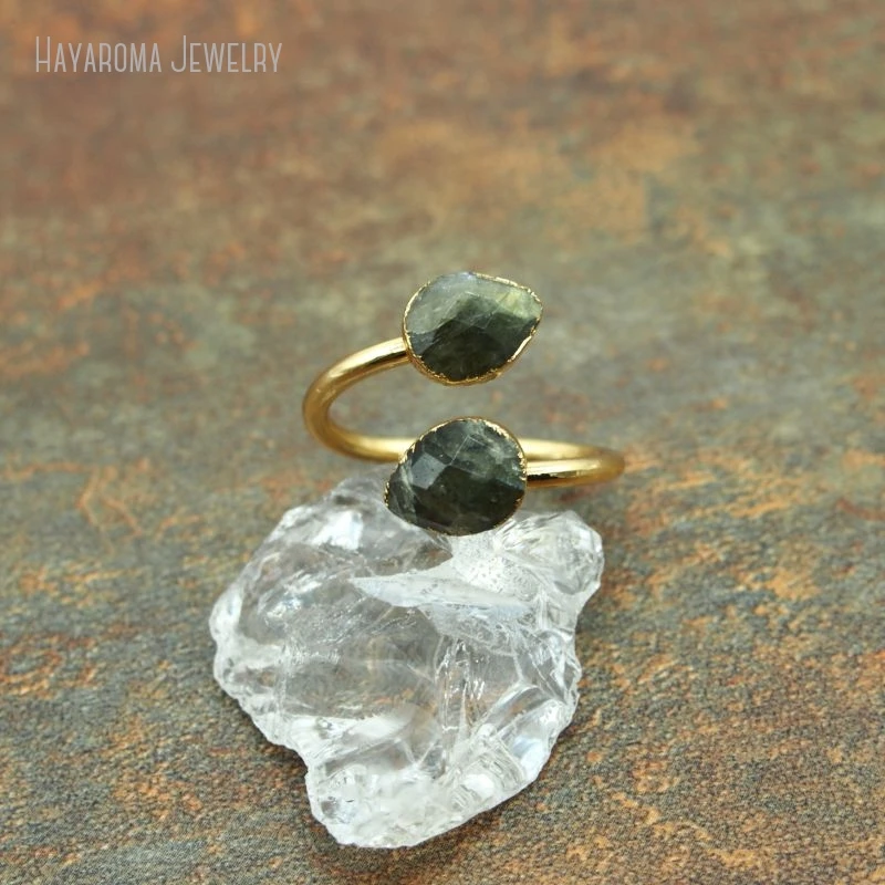 12Pcs Gold Color Double Triangle Gemstone Natural Stone Labradorite Statement Ring Women Boho Jewelry
12Pcs Gold Color Double Triangle Gemstone Natural Stone Labradorite Statement Ring Women Boho Jewelry