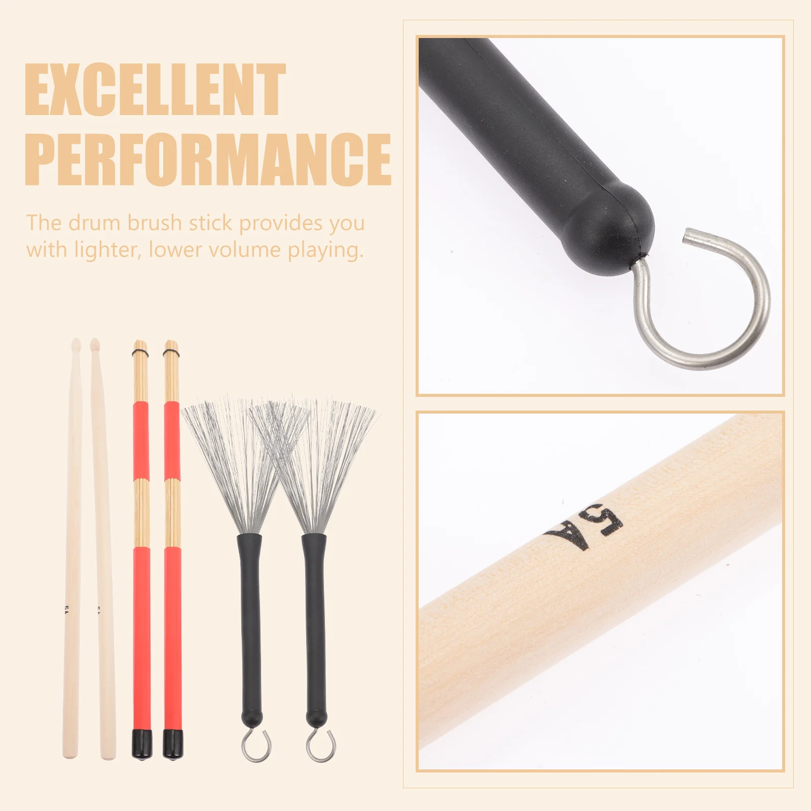 Wire Brush Drum Stick Brushes Kit Drumsticks Supplies Steel Lacquered Toddler Gear
Wire Brush Drum Stick Brushes Kit Drumsticks Supplies Steel Lacquered Toddler Gear