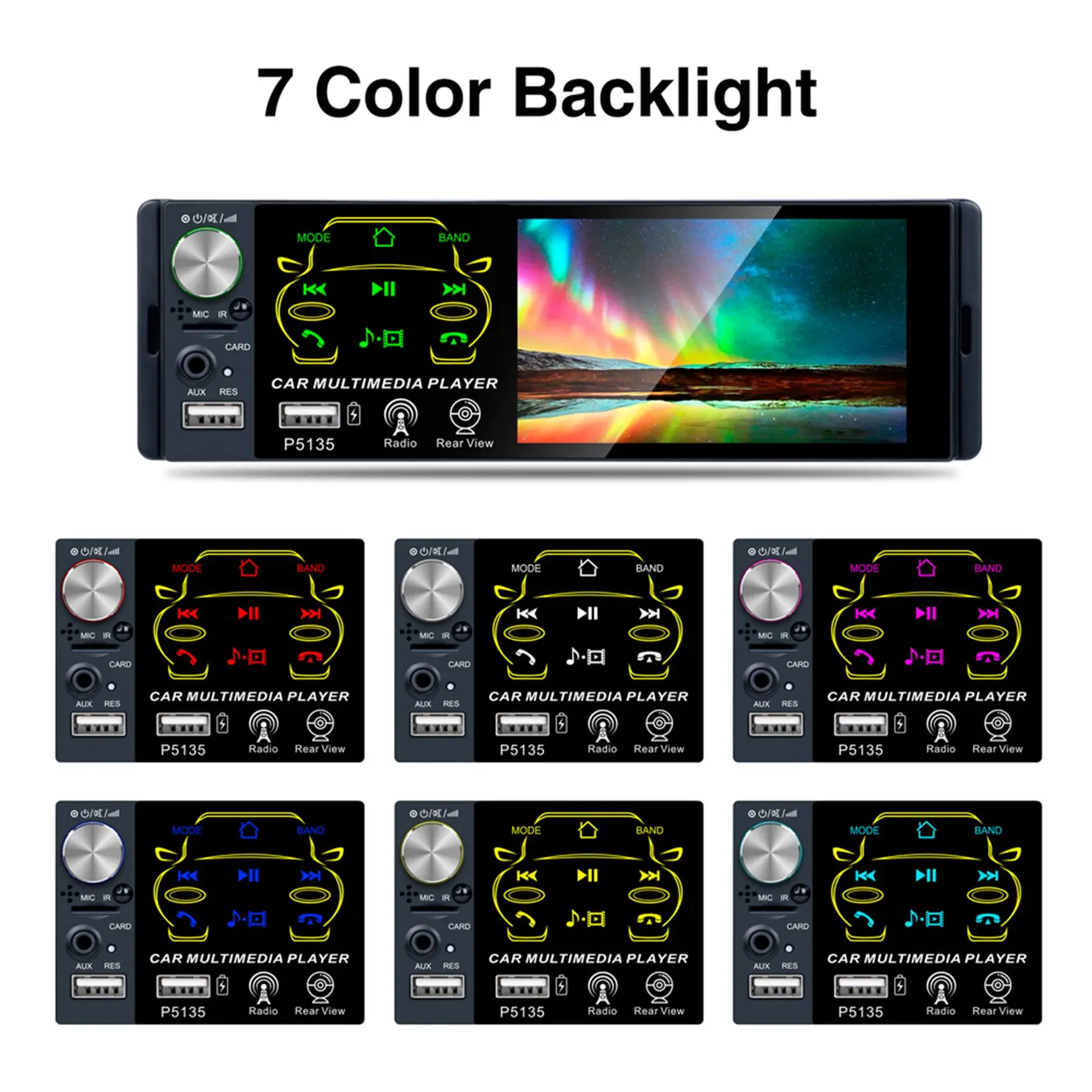 1 Din Car Radio Bluetooth Autoradio 4.1 Inch Touch Screen MP5 Player Support Microphone and Rear View Camera P5135
1 Din Car Radio Bluetooth Autoradio 4.1 Inch Touch Screen MP5 Player Support Microphone and Rear View Camera P5135
