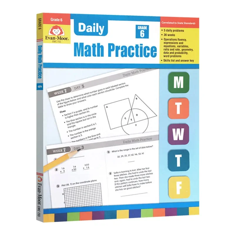 Evan-Moor Daily Math Practice, Grade 6 TE Workbook,aged 9 10 11 12, English book 9781557997463
Evan-Moor Daily Math Practice, Grade 6 TE Workbook,aged 9 10 11 12, English book 9781557997463