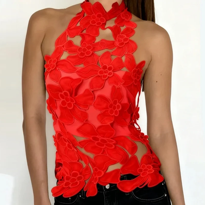 Женский топ с ажурным дизайном, сексуальный, с объемными цветами, в стиле high street, модный и удобный.
Женский топ с ажурным дизайном, сексуальный, с объемными цветами, в стиле high street, модный и удобный.