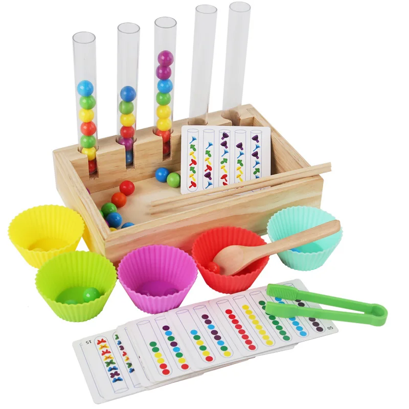 Children Wooden Rainbow Color Sorting Toy Counting Matching Beads Montessori Toys for Toddlers Fine Motor Skill Educational Toy
Children Wooden Rainbow Color Sorting Toy Counting Matching Beads Montessori Toys for Toddlers Fine Motor Skill Educational Toy