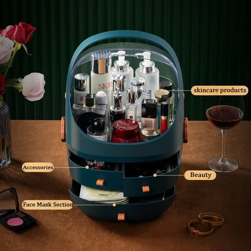 Водонепроницаемый и пыленепроницаемый ящик для хранения украшений и макияжа в ванной комнате, ящик для хранения домашнего ухода за кожей и красотой
Водонепроницаемый и пыленепроницаемый ящик для хранения украшений и макияжа в ванной комнате, ящик для хранения домашнего ухода за кожей и красотой