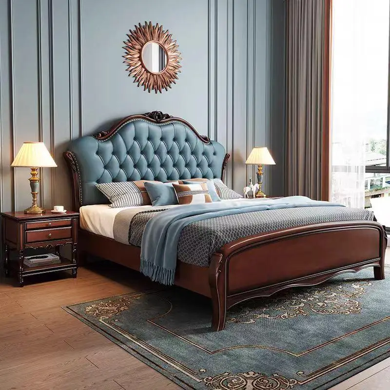 High Quality Home Wood Bed Modern Double Frame Aesthetics Confortable Wedding Bed Light Luxury Safe Design Muebles Furniture
High Quality Home Wood Bed Modern Double Frame Aesthetics Confortable Wedding Bed Light Luxury Safe Design Muebles Furniture