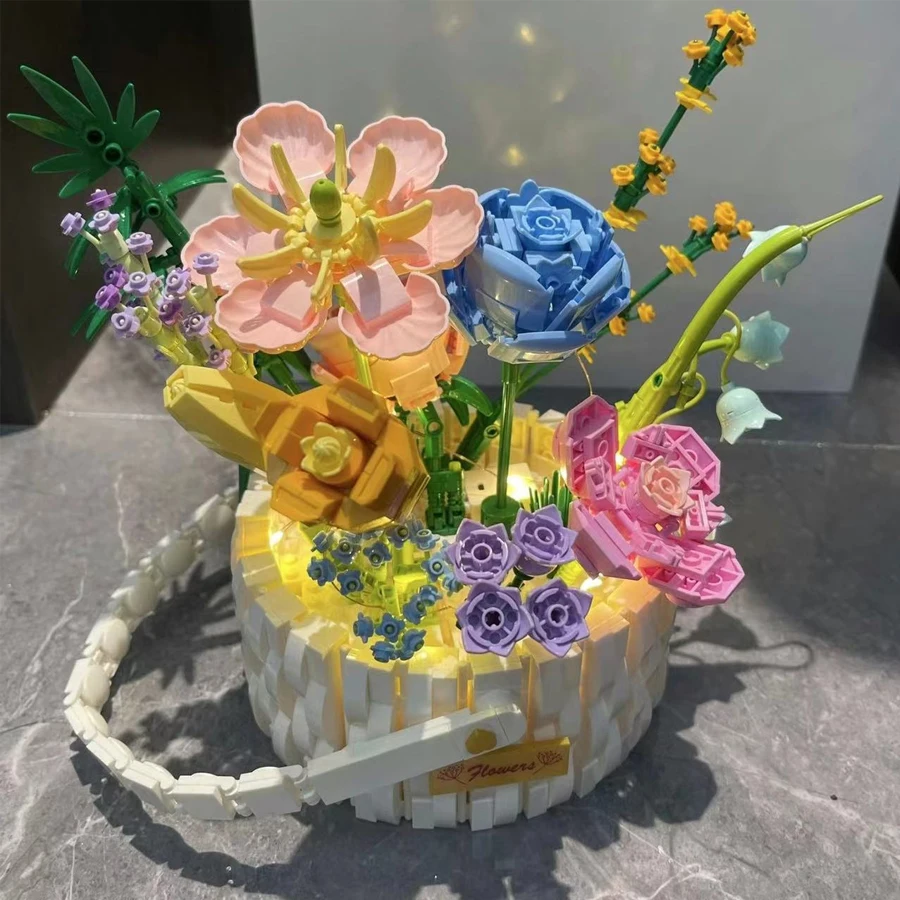 Creative Eternal Flower Bundle Rose Sunflower Building Block DIY Assembly Lighting Flower Basket Decor Toys For Kids Girls Gifts
Creative Eternal Flower Bundle Rose Sunflower Building Block DIY Assembly Lighting Flower Basket Decor Toys For Kids Girls Gifts