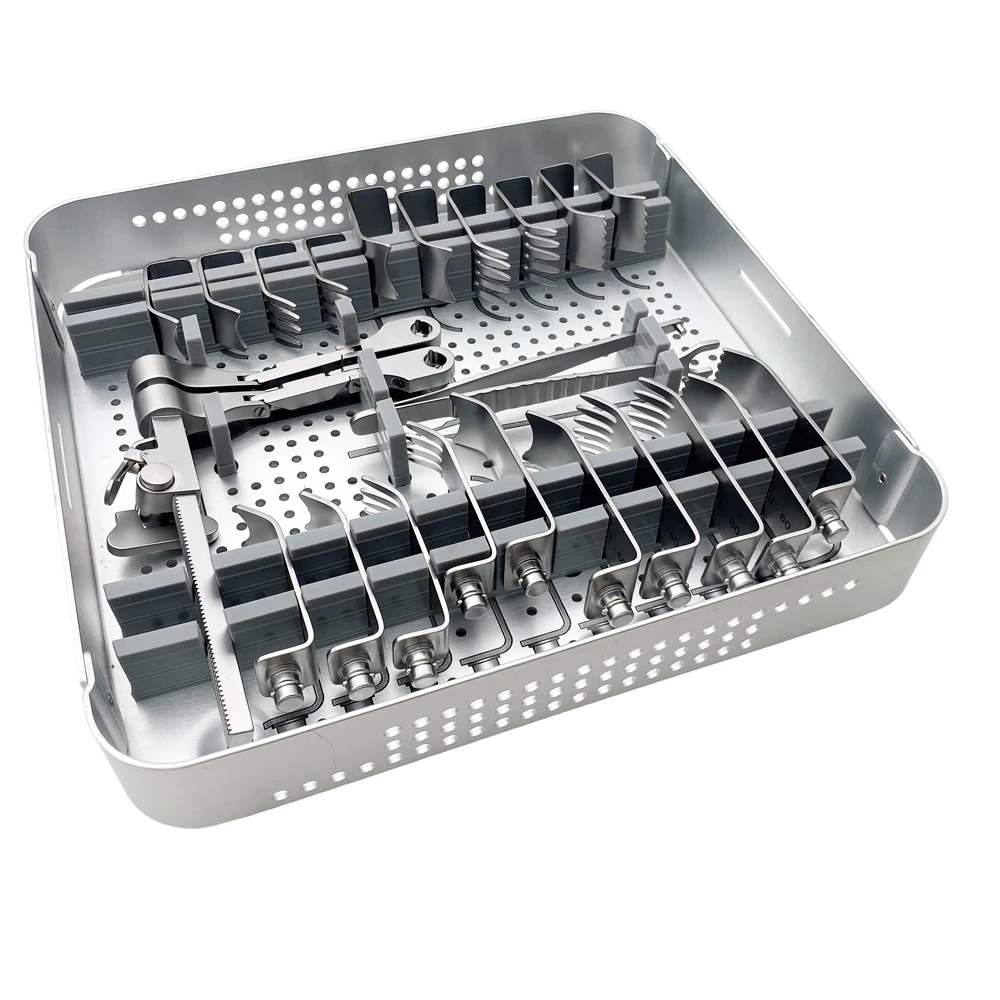 Stainless Steel Cervical Retraction Instrument Set Spine Retractor Instrument Set with Sterilization box
Stainless Steel Cervical Retraction Instrument Set Spine Retractor Instrument Set with Sterilization box