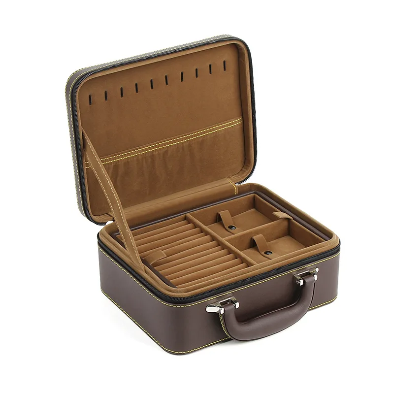 Leather Travel Portable Jewelry Box Ring Necklace Pendant Jewelry Storage Box Jewelry Box Three-layer
Leather Travel Portable Jewelry Box Ring Necklace Pendant Jewelry Storage Box Jewelry Box Three-layer