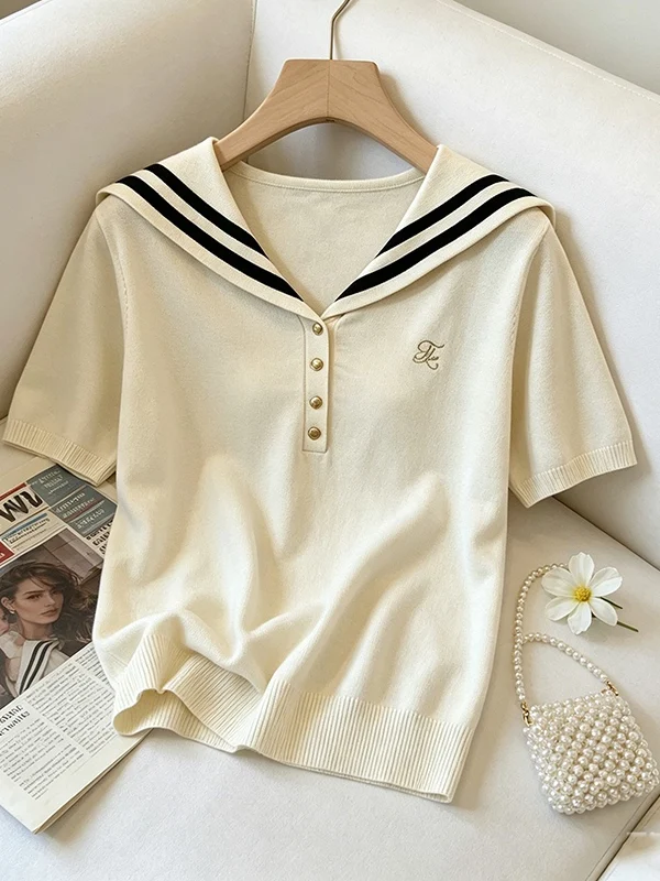 plus Size Women's Summer New Korean Style Ice Silk Short Sleeve T-Shirt Embroidered Letter Design Slimming Versatile Top
plus Size Women's Summer New Korean Style Ice Silk Short Sleeve T-Shirt Embroidered Letter Design Slimming Versatile Top