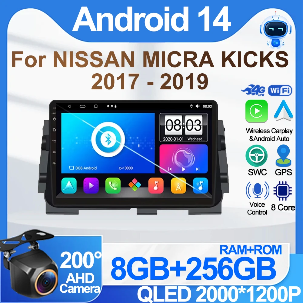 Android Radio Android 14 For NISSAN MICRA KICKS 2017 - 2019 Car Radio Player Carplay Stereo Head Unit GPS Navigation No 2din DVD
Android Radio Android 14 For NISSAN MICRA KICKS 2017 - 2019 Car Radio Player Carplay Stereo Head Unit GPS Navigation No 2din DVD