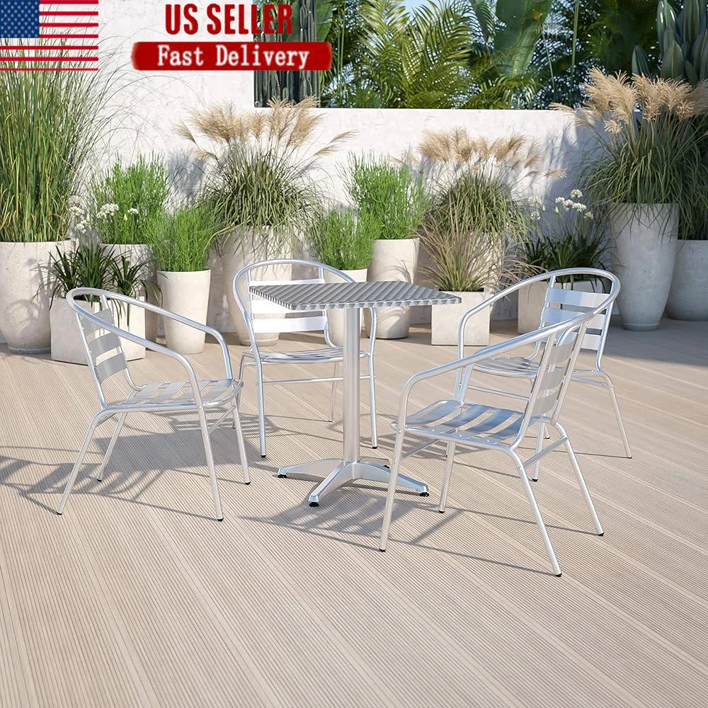Set of 4 Commercial Stack Chairs Aluminum Indoor Outdoor Bistro Dining Seating Lightweight Sturdy Design
Set of 4 Commercial Stack Chairs Aluminum Indoor Outdoor Bistro Dining Seating Lightweight Sturdy Design