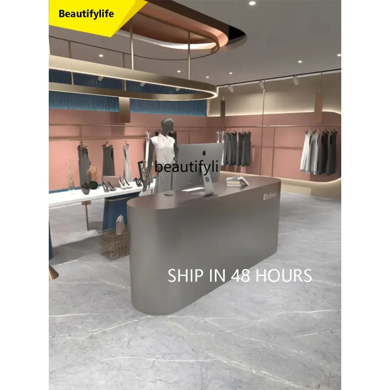 zGzStainless Steel Cashier Clothing Store Bar Simple Reception Desk Gym Front Desk Hairdressing Shop
zGzStainless Steel Cashier Clothing Store Bar Simple Reception Desk Gym Front Desk Hairdressing Shop