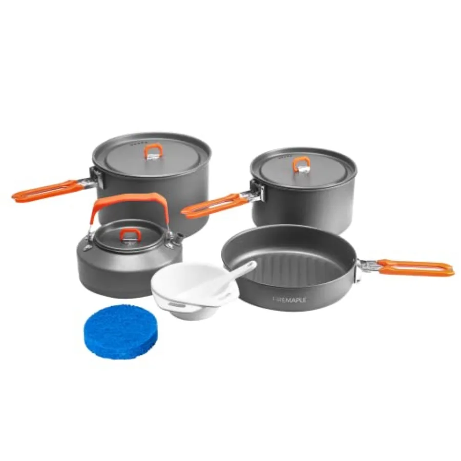 Feast Outdoor Camping Cookware Set Portable Stackable Cooking Pot and Pan Kit with Kettle Saucepans and Spatula for Hiking Fish
Feast Outdoor Camping Cookware Set Portable Stackable Cooking Pot and Pan Kit with Kettle Saucepans and Spatula for Hiking Fish