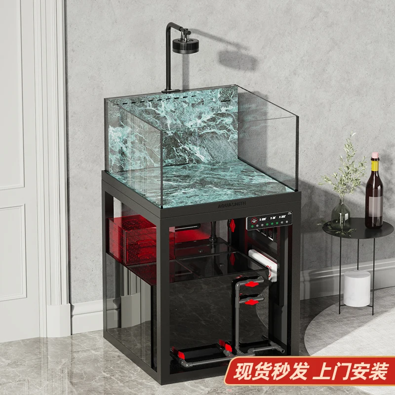 Ultra white bottom filter goldfish tank glass stream tank ecological aquarium customization
Ultra white bottom filter goldfish tank glass stream tank ecological aquarium customization