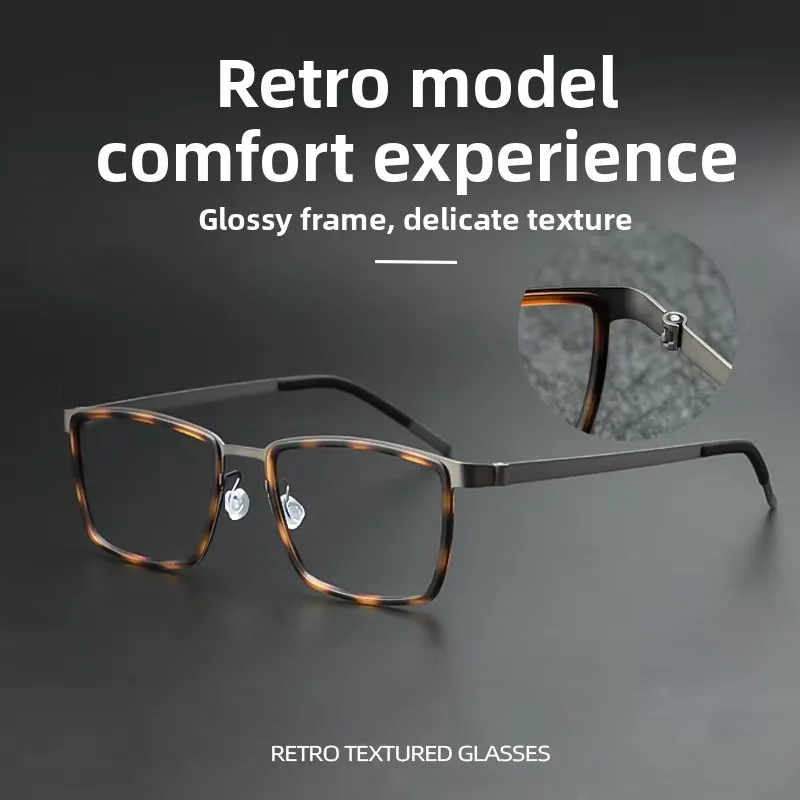 Brand New Designer Pure Titanium Glassese Frame for Men Ultra Lightweight Square Large Face Prescription Eyeglasses Frames
Brand New Designer Pure Titanium Glassese Frame for Men Ultra Lightweight Square Large Face Prescription Eyeglasses Frames