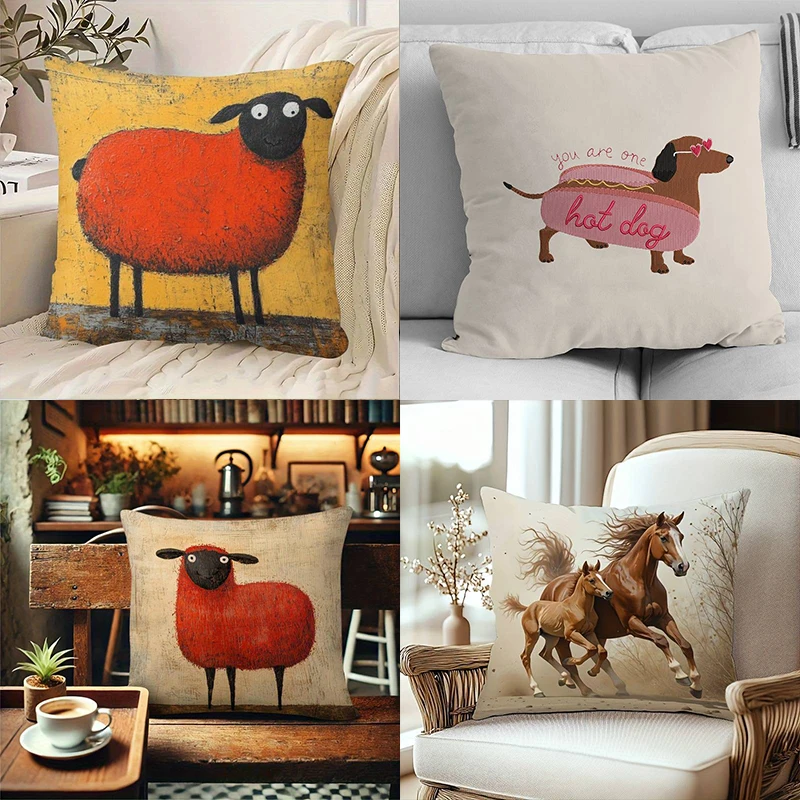 Оригинальная и очаровательная наволочка с животными – забавные рисунки красной овечки, таксы-хот-дога и лошади для игривого домашнего декора
Оригинальная и очаровательная наволочка с животными – забавные рисунки красной овечки, таксы-хот-дога и лошади для игривого домашнего декора