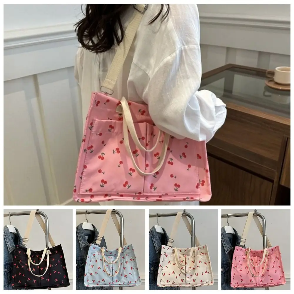 Large Capacity Cherry Tote Bag Printing Korean Style Women Shoulder Bag Shopping Bag Adjustable Strap Canvas Handbag Streetwear
Large Capacity Cherry Tote Bag Printing Korean Style Women Shoulder Bag Shopping Bag Adjustable Strap Canvas Handbag Streetwear