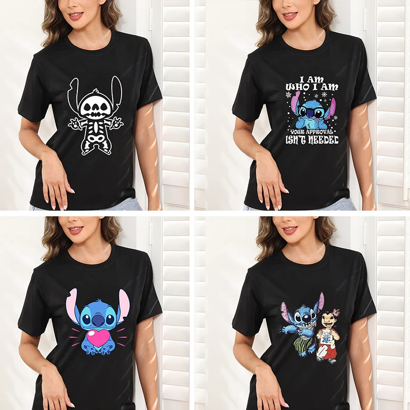 T-shirts For Women's Clothing Round Neck Short Sleeve Top Summer Female Streetwear Tops Clothes New Stitch Tees Oversized
T-shirts For Women's Clothing Round Neck Short Sleeve Top Summer Female Streetwear Tops Clothes New Stitch Tees Oversized