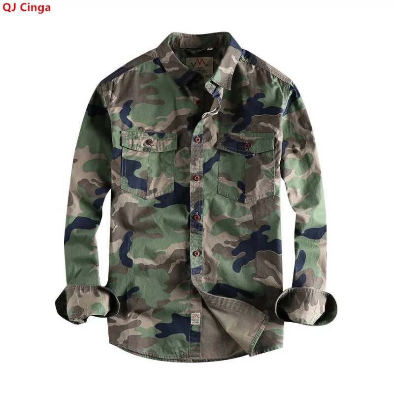 Men's Camouflage Long-sleeve Cotton Shirt with Decorative Pockets on Both Sides of The Chest and A Single-button Lapel.
Men's Camouflage Long-sleeve Cotton Shirt with Decorative Pockets on Both Sides of The Chest and A Single-button Lapel.