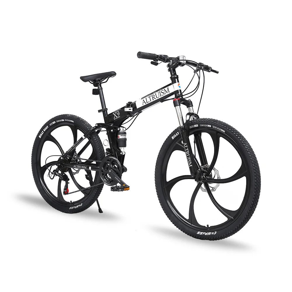 26" Full Suspension Mountain Bike – 21-Speed Shimano, Disc Brakes, Steel Frame (ALTRUISM)
26" Full Suspension Mountain Bike – 21-Speed Shimano, Disc Brakes, Steel Frame (ALTRUISM)