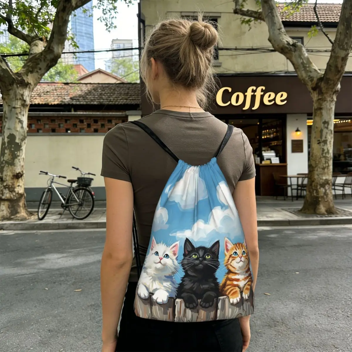 Cute Kitten For Climbing Walls Backpacks Casual Drawstring Bundle Pocket Sports Bag Book Bags for Travel Students
Cute Kitten For Climbing Walls Backpacks Casual Drawstring Bundle Pocket Sports Bag Book Bags for Travel Students