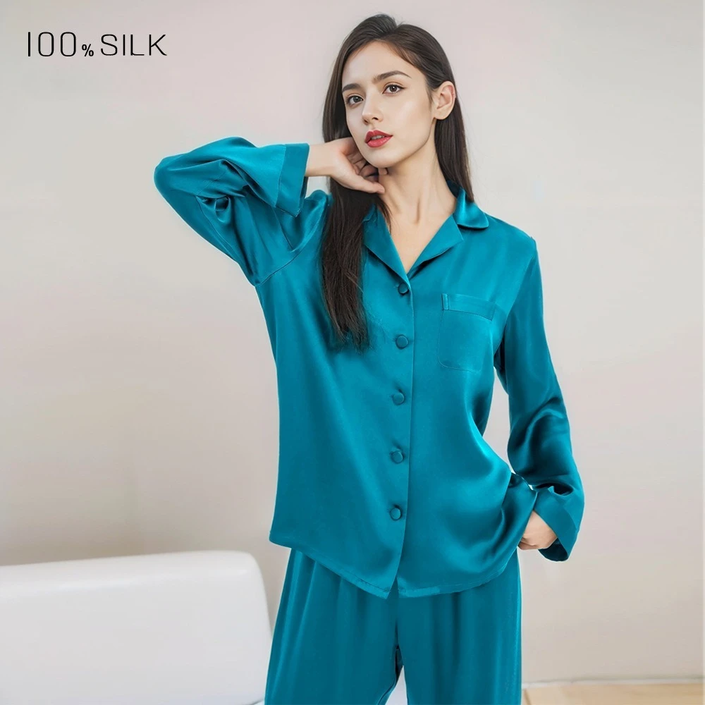 AYUNSUE 100% Mulberry Silk Pajama Sets Sleepwear Women Summer 19Mm Silk Casual Long Pants Long Sleeve Tops Women's Home Clothes
AYUNSUE 100% Mulberry Silk Pajama Sets Sleepwear Women Summer 19Mm Silk Casual Long Pants Long Sleeve Tops Women's Home Clothes