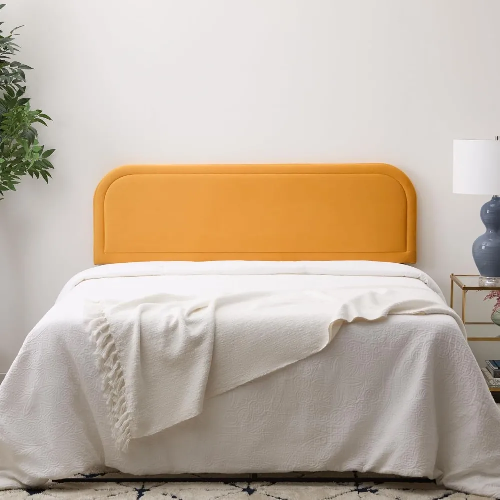 Velvet Headboard Full Size Bed - Yellow Upholstered Full Headboard with Adjustable Height Mid-century Modern Beautiful Modern
Velvet Headboard Full Size Bed - Yellow Upholstered Full Headboard with Adjustable Height Mid-century Modern Beautiful Modern