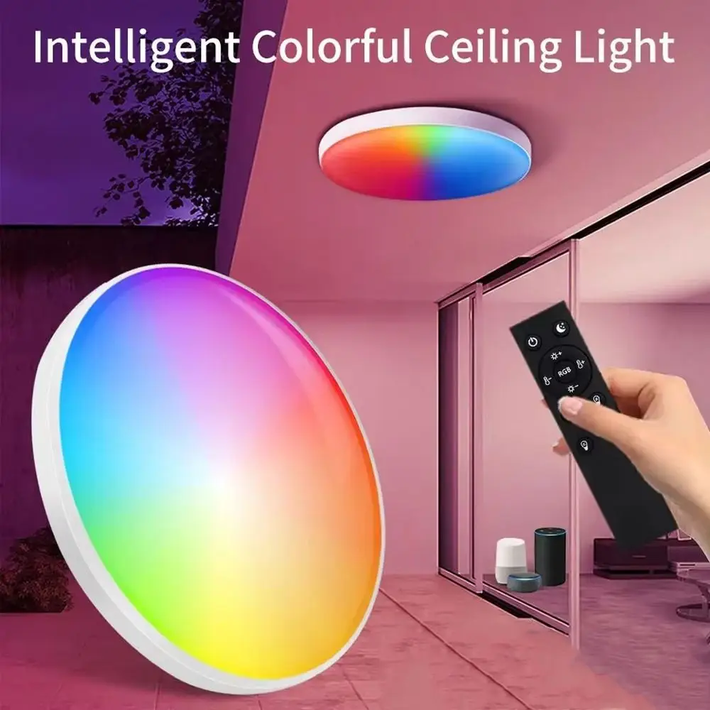 Умный потолочный светильник Tuya Smart WiFi 24 Вт с изменением цвета RGB, функцией диммирования, круглый, 30 см в диаметре, для скрытого монтажа
Умный потолочный светильник Tuya Smart WiFi 24 Вт с изменением цвета RGB, функцией диммирования, круглый, 30 см в диаметре, для скрытого монтажа