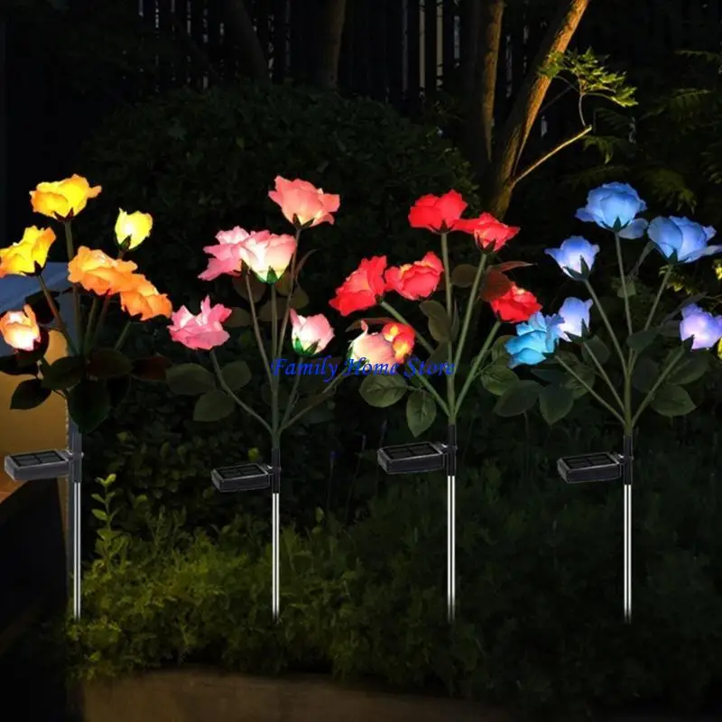 P0UF Solar Garden Lights Outdoor Decorative Solar Rose Flower Lights Landscape Lights
P0UF Solar Garden Lights Outdoor Decorative Solar Rose Flower Lights Landscape Lights