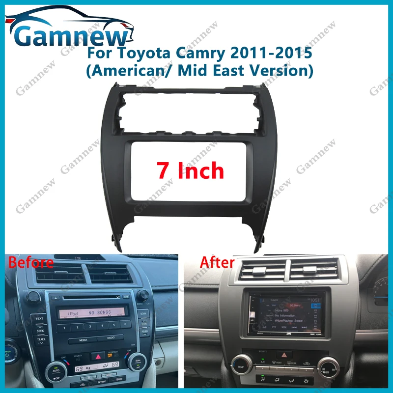7 inch 2DIN Car Fascia Radio Panel For Toyota Camry 2011-2015 American Mid East Version Frame Kit Install Facia Face Plate
7 inch 2DIN Car Fascia Radio Panel For Toyota Camry 2011-2015 American Mid East Version Frame Kit Install Facia Face Plate