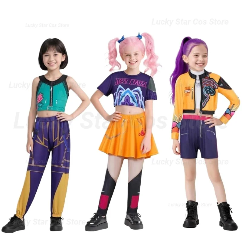 2026 Kids Demon Costomes K-Pop Mira Rumi Zoey Hunters Cosplay Costume for Girl Halloween Stage Pattern Role Play Clothes
2026 Kids Demon Costomes K-Pop Mira Rumi Zoey Hunters Cosplay Costume for Girl Halloween Stage Pattern Role Play Clothes