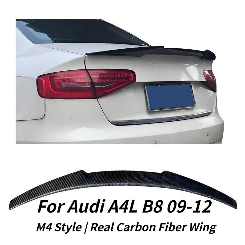 For Audi A4L B8 2009-2012 M4 Style Rear Trunk Spoiler Wing Carbon Fiber Look Exterior Modification Decoration Accessories
For Audi A4L B8 2009-2012 M4 Style Rear Trunk Spoiler Wing Carbon Fiber Look Exterior Modification Decoration Accessories