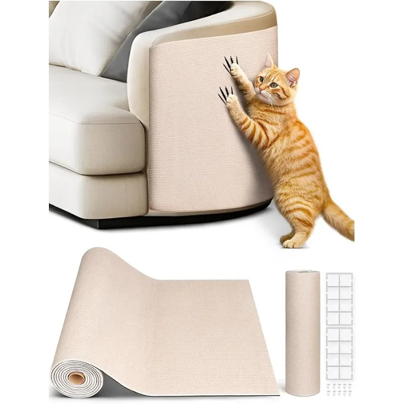 2PCS 39.4"x15.8" Cat Scratch Mat, Trimmable Self-Adhesive Carpet, DIY Climb Cat Scratcher for Furniture Couch or Wall Protector,
2PCS 39.4"x15.8" Cat Scratch Mat, Trimmable Self-Adhesive Carpet, DIY Climb Cat Scratcher for Furniture Couch or Wall Protector,
