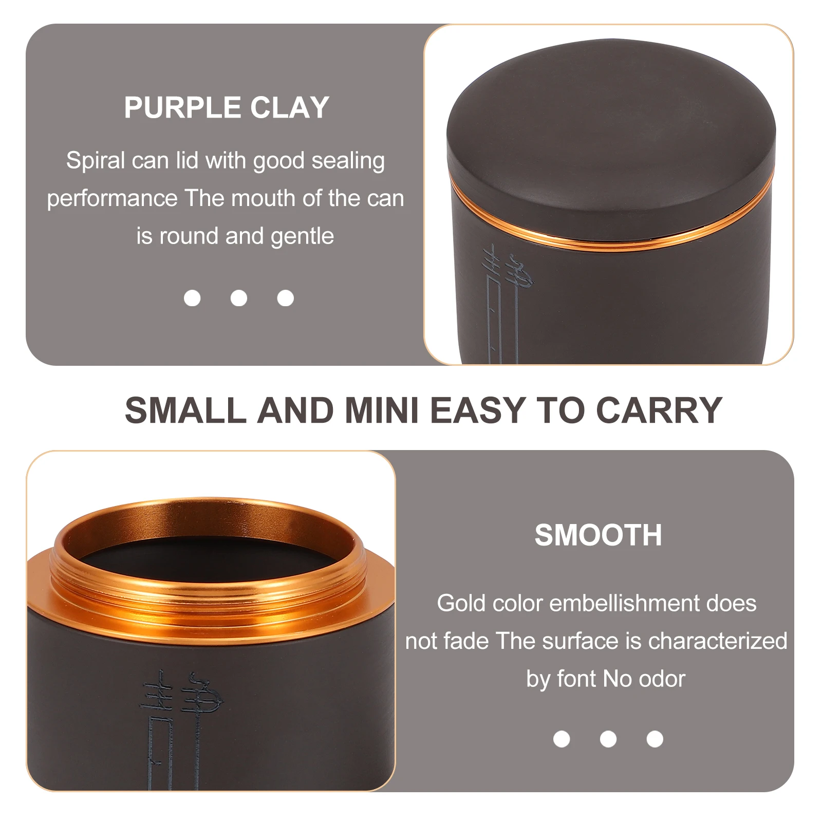 Portable Canister Jar Container Purple Clay Storage Tin for Loose Tea Grains Home Office Use Tea Storage Can Household 
Portable Canister Jar Container Purple Clay Storage Tin for Loose Tea Grains Home Office Use Tea Storage Can Household