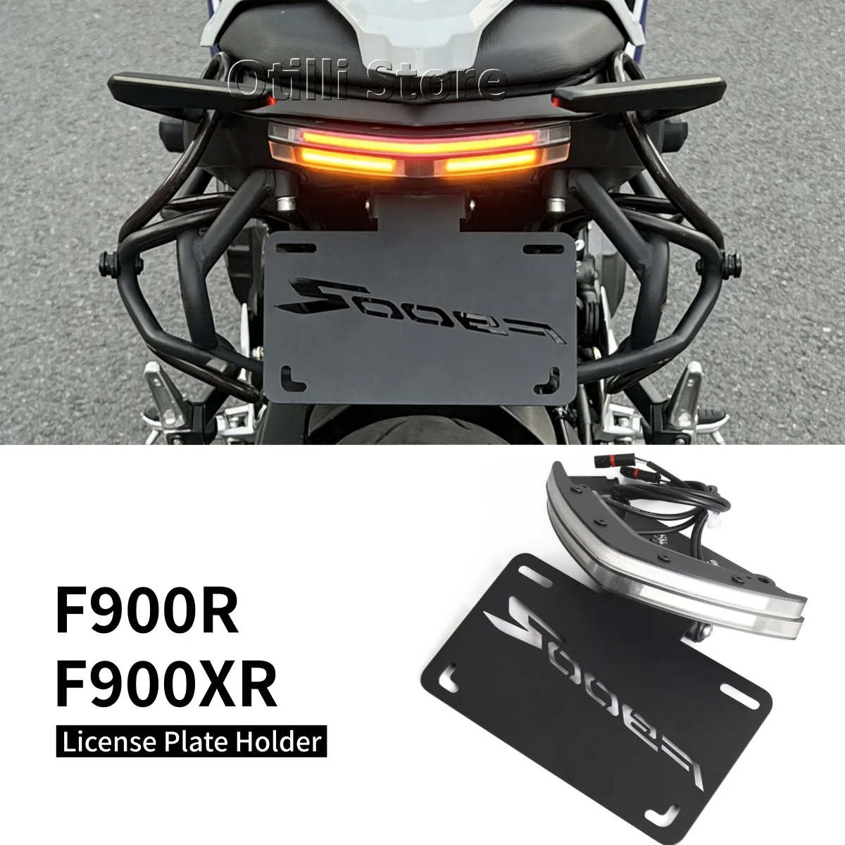 2020-2024 For BMW F900R F900XR F 900 R/XR Motorcycle License Plate Holder Integrated LED Turn Signal Light Fender Eliminator Kit
2020-2024 For BMW F900R F900XR F 900 R/XR Motorcycle License Plate Holder Integrated LED Turn Signal Light Fender Eliminator Kit