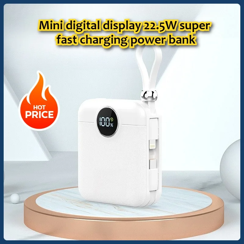 Mini Digital Display 22.5W Super Fast Charging Power Bank Is Suitable for Apple PD20W Original Compact Mobile Power Supply
Mini Digital Display 22.5W Super Fast Charging Power Bank Is Suitable for Apple PD20W Original Compact Mobile Power Supply