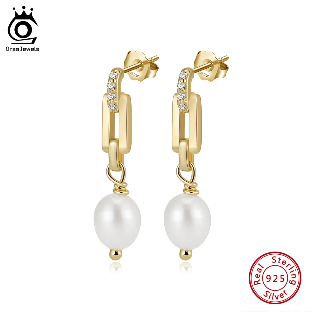 ORSA JEWELS Wedding Natural Pearls Earrings with 5A Clear Zirconia 925 Sterling Silver White Pearl Drop Earring Jewelry GPE122
ORSA JEWELS Wedding Natural Pearls Earrings with 5A Clear Zirconia 925 Sterling Silver White Pearl Drop Earring Jewelry GPE122