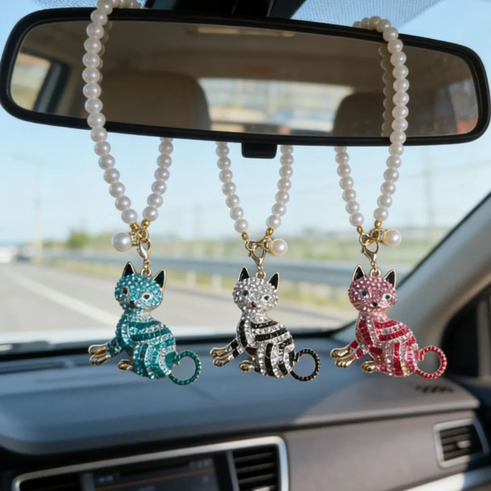 New Cute 3D Simulated Pearl Kitten Rearview Mirror Pendant Lovely Cat Car Hanging Ornament Car Decor Funny Auto Gift for Women
New Cute 3D Simulated Pearl Kitten Rearview Mirror Pendant Lovely Cat Car Hanging Ornament Car Decor Funny Auto Gift for Women
