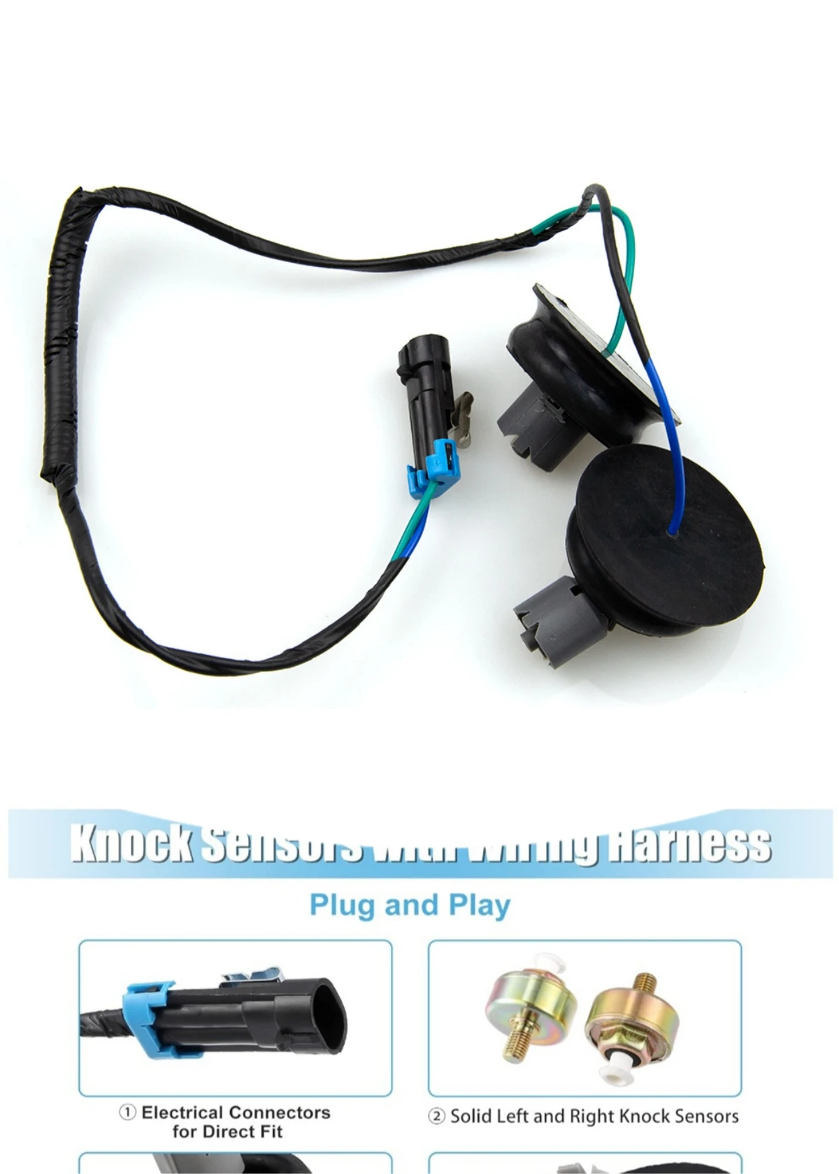 Датчики датчиков ударов (Knock Sensors) с жгутом проводов для Chevrolet Suburban, Silverado, Avalanche, Tahoe, GMC Sierra, Cadillac, Hummer
Датчики датчиков ударов (Knock Sensors) с жгутом проводов для Chevrolet Suburban, Silverado, Avalanche, Tahoe, GMC Sierra, Cadillac, Hummer