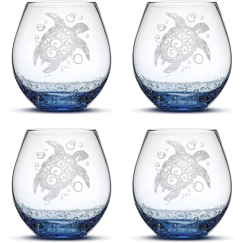 Набор из 4 бокалов для вина без ножки, ручная работа, в форме морской черепахи, 18 унций, с песочной росписью, цвет «шипучий синий»
Набор из 4 бокалов для вина без ножки, ручная работа, в форме морской черепахи, 18 унций, с песочной росписью, цвет «шипучий синий»