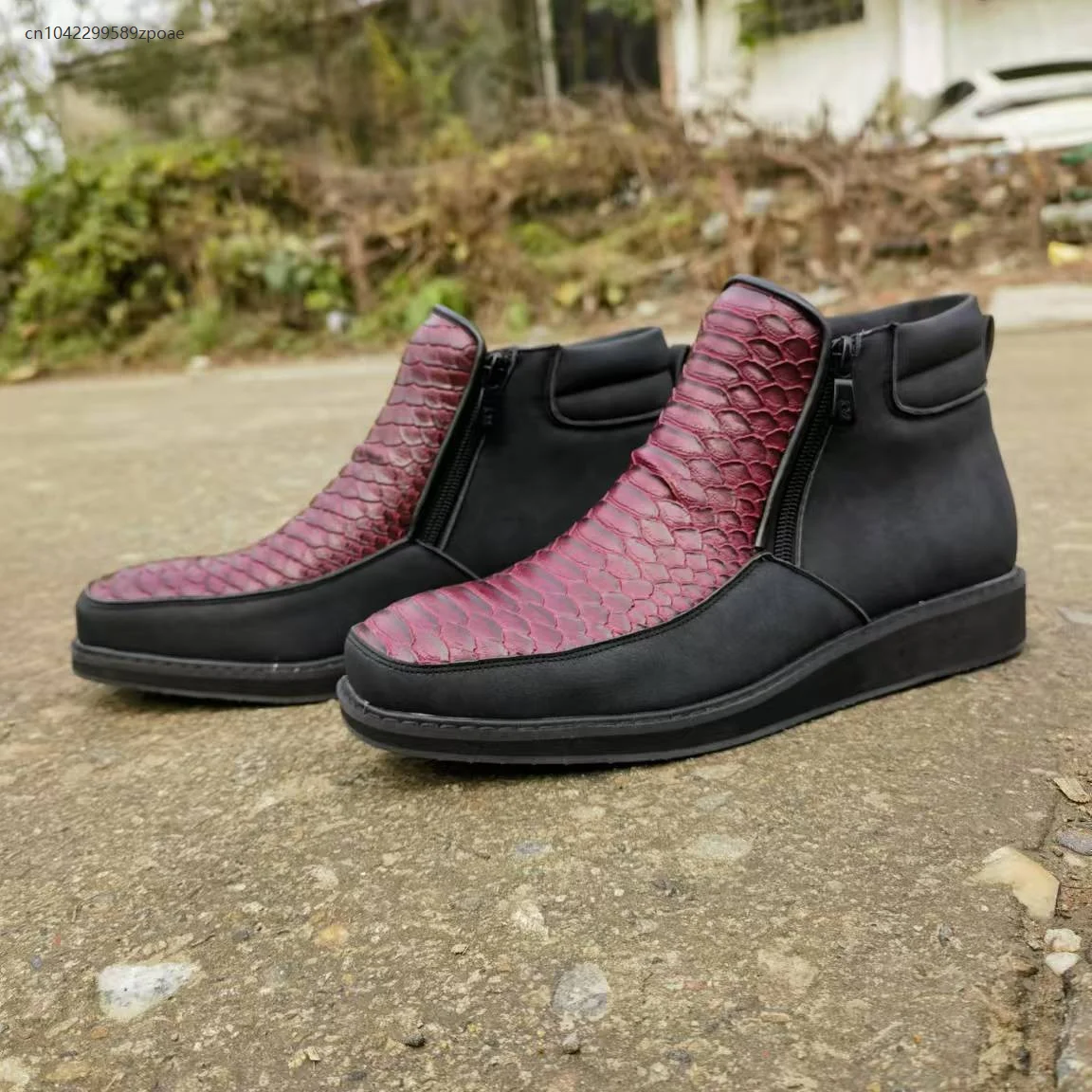 New European And American Square Toe Side Zipper Shoes Medieval Renaissance Men Casual Large Size Crocodile Pattern Short Boots
New European And American Square Toe Side Zipper Shoes Medieval Renaissance Men Casual Large Size Crocodile Pattern Short Boots
