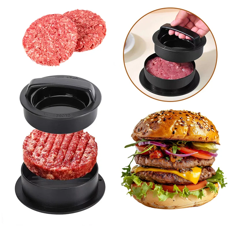 Hamburger Press Patty Maker Burger Press 3 in 1 Non-Stick Meat Beef Veggie Hamburger Mold Kitchen Gadgets to Make Patty
Hamburger Press Patty Maker Burger Press 3 in 1 Non-Stick Meat Beef Veggie Hamburger Mold Kitchen Gadgets to Make Patty