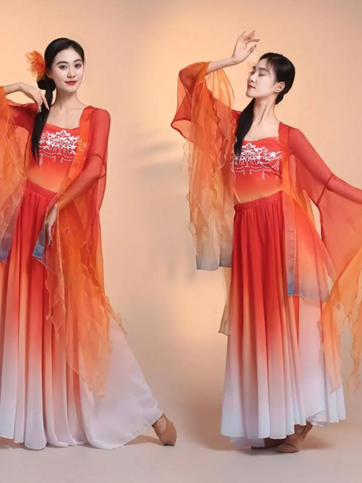 Classical dance clothes women's gauze clothes, big sleeves, antique swinging skirts, Chinese dance performance clothes
Classical dance clothes women's gauze clothes, big sleeves, antique swinging skirts, Chinese dance performance clothes