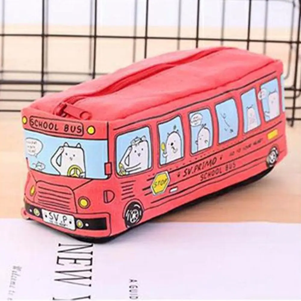 Creative Large Capacity Cartoon Animal Pencil Bag Pencil Case Canvas Pen Bag School Bus Shape
Creative Large Capacity Cartoon Animal Pencil Bag Pencil Case Canvas Pen Bag School Bus Shape